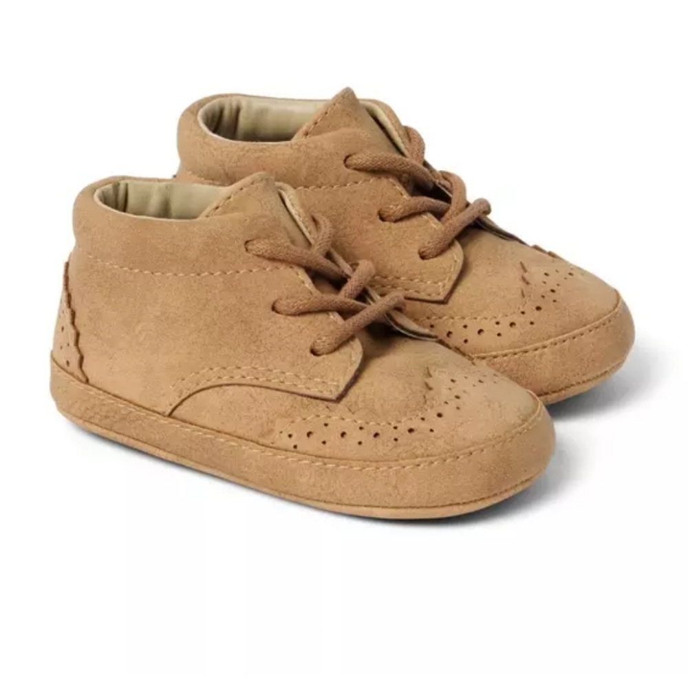 Janie And Jack Baby Wingtip Sneaker Bootie Brown 6-12m